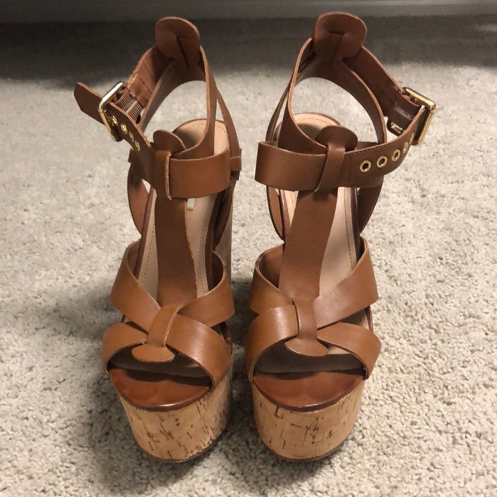 Steve Madden Cognac (brown) Wedges